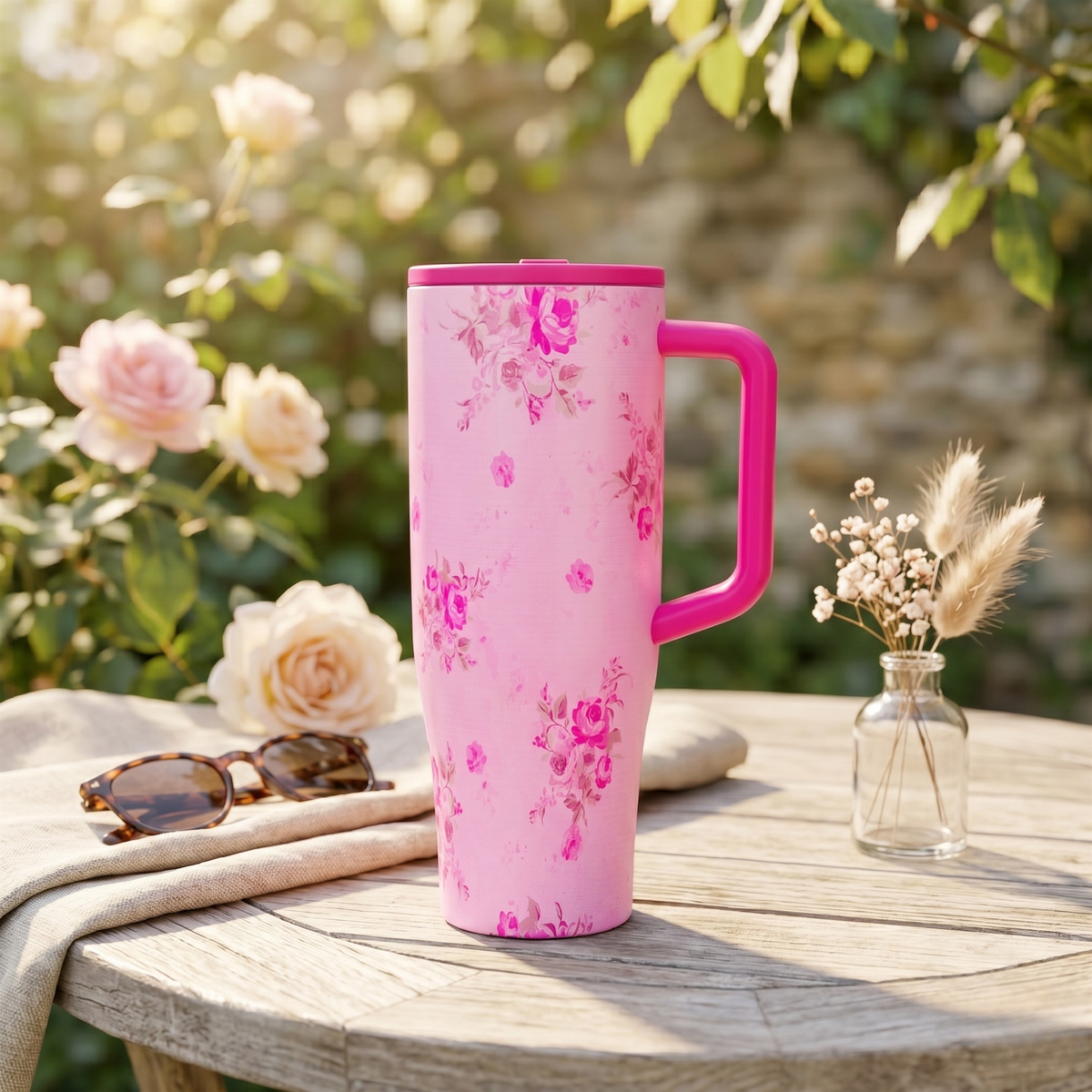 40oz Flo Tumbler - Sweet Bloom Mermaid Straw