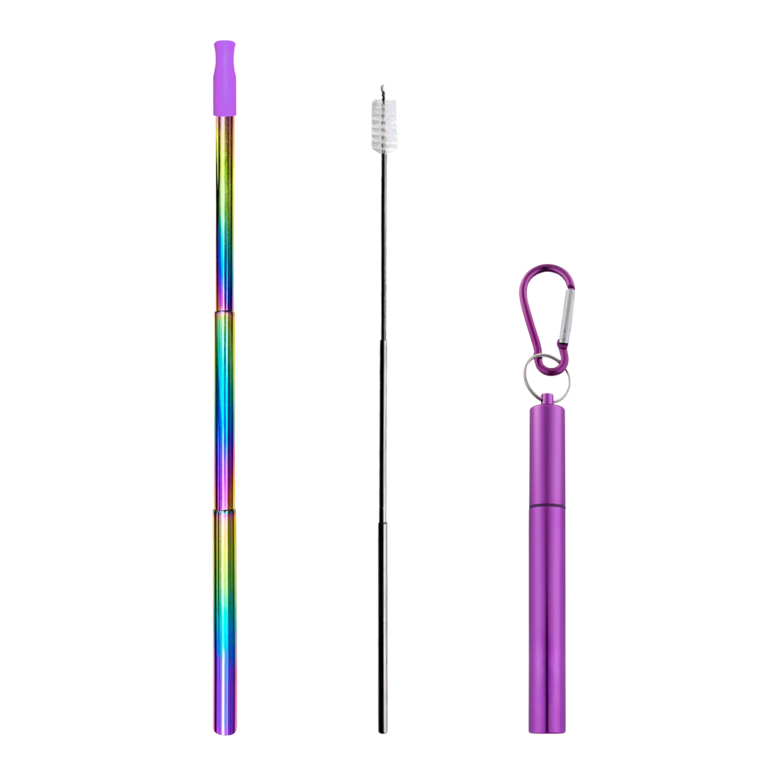 Telescopic Straw - Purple Mermaid Straw