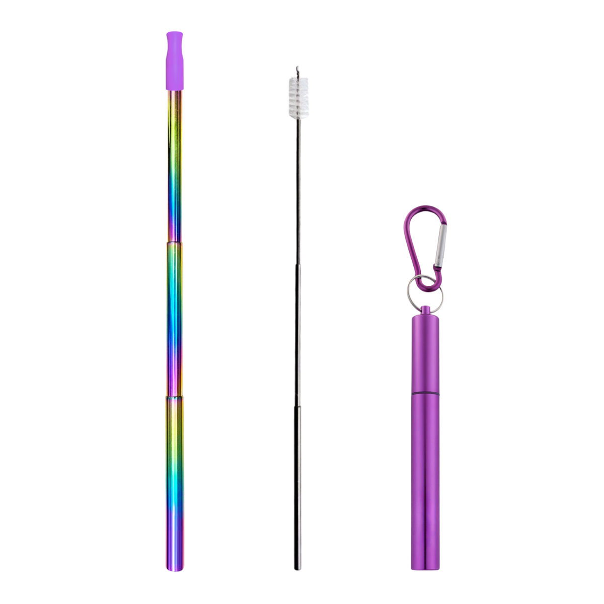 Telescopic Straw - Purple Mermaid Straw